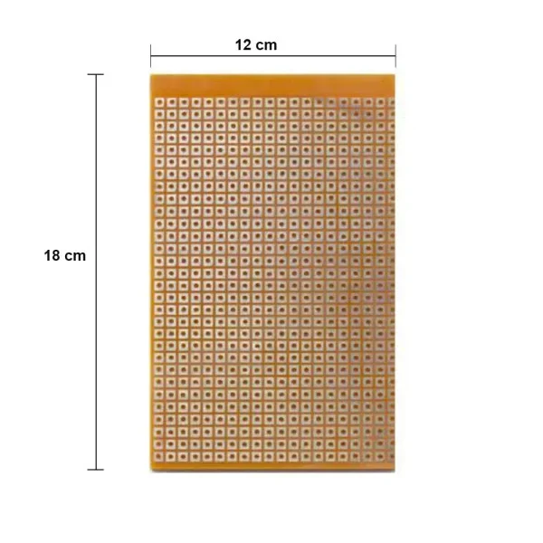 12 x 18 cm Universal PCB Prototype Board Single-Sided 2.54mm Hole Pitch